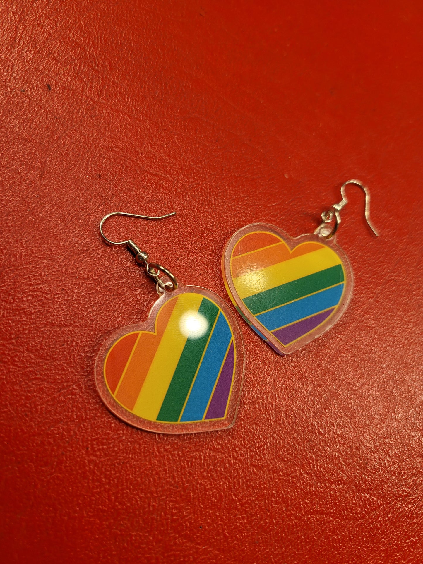 Rainbow Heart Earrings
