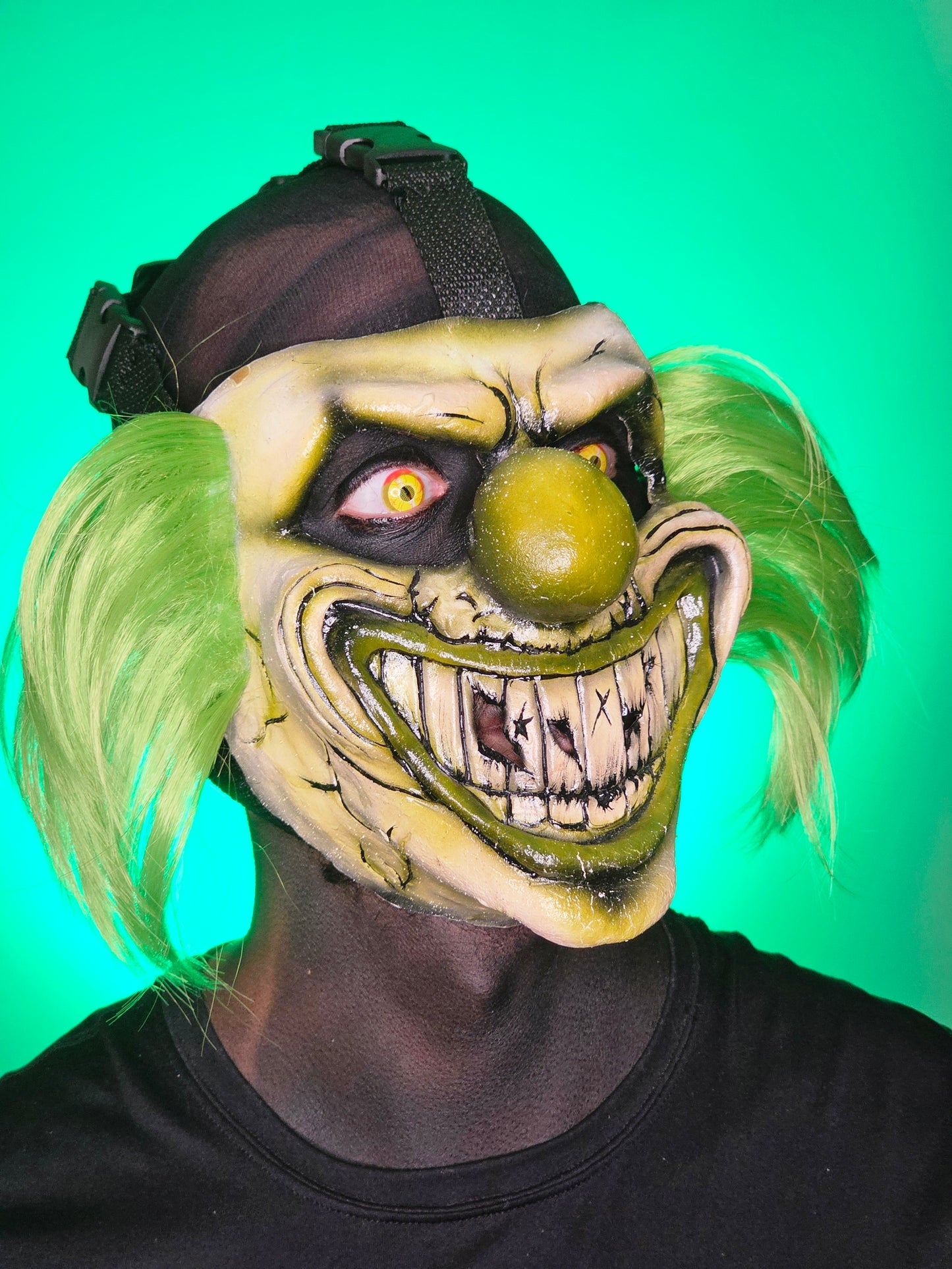 Sweet Tooth Green Twisted Metal Latex Mask
