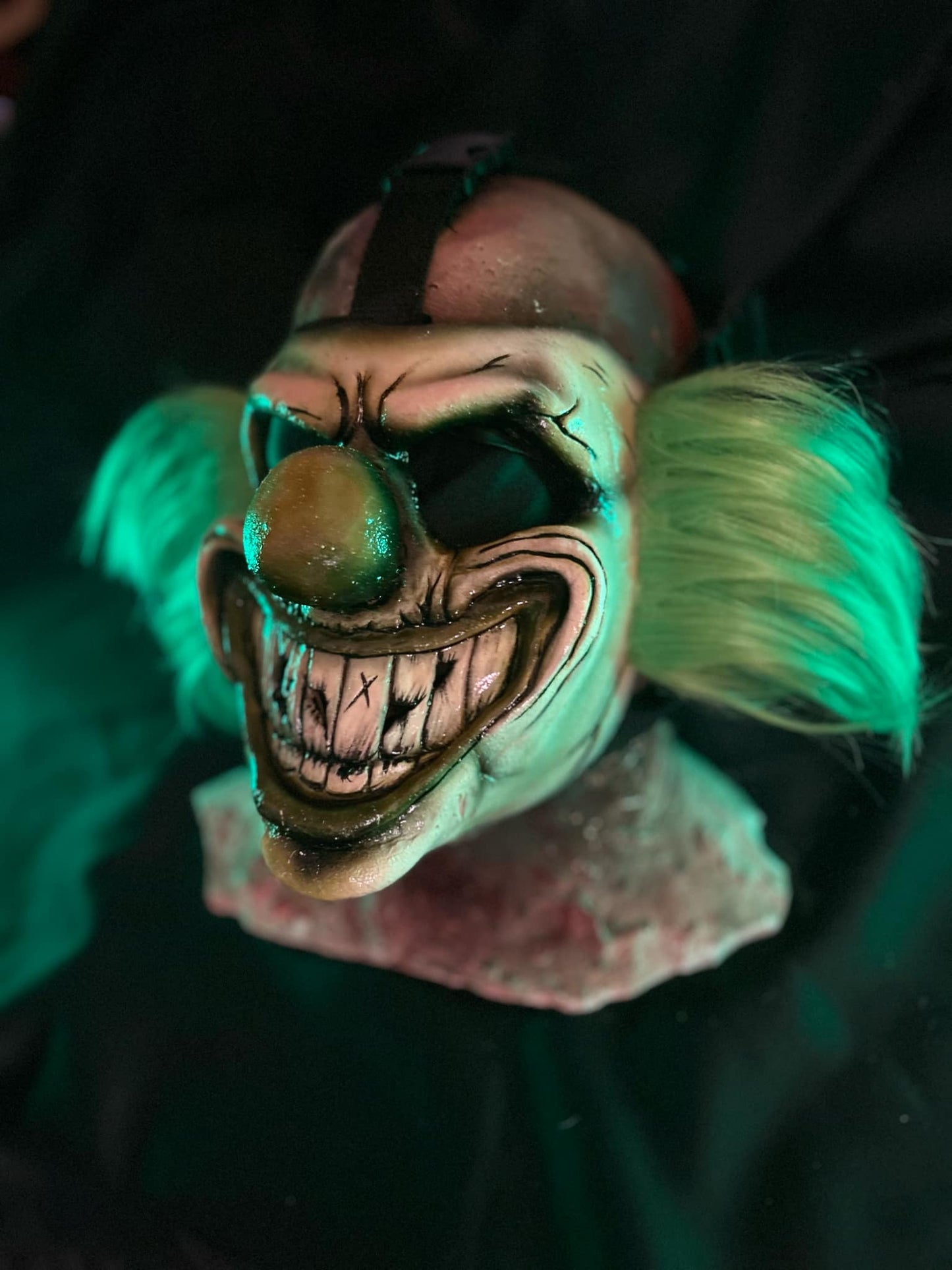 Sweet Tooth Green Twisted Metal Latex Mask