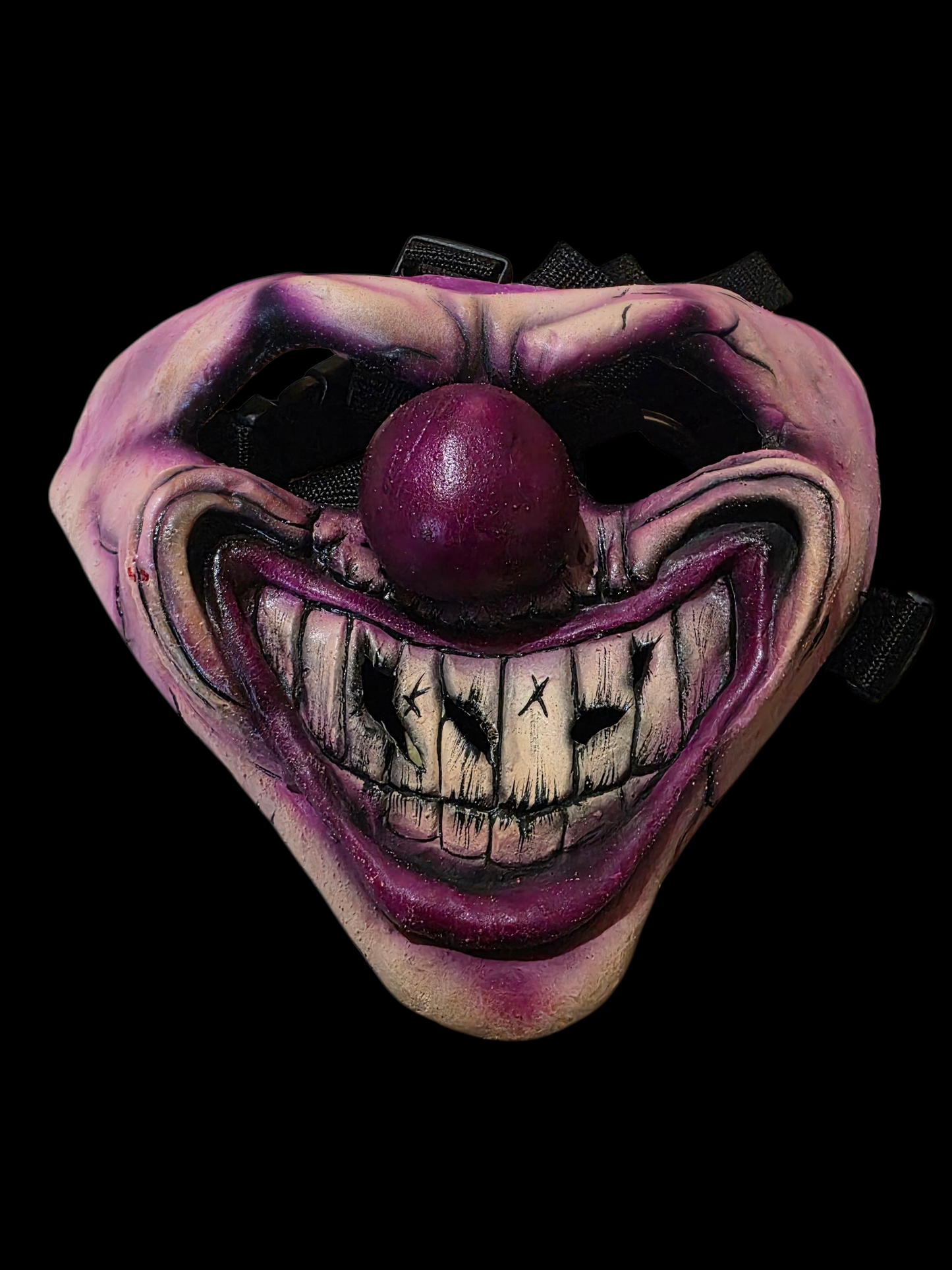 Sweet Tooth Purple Twisted Metal Latex Mask