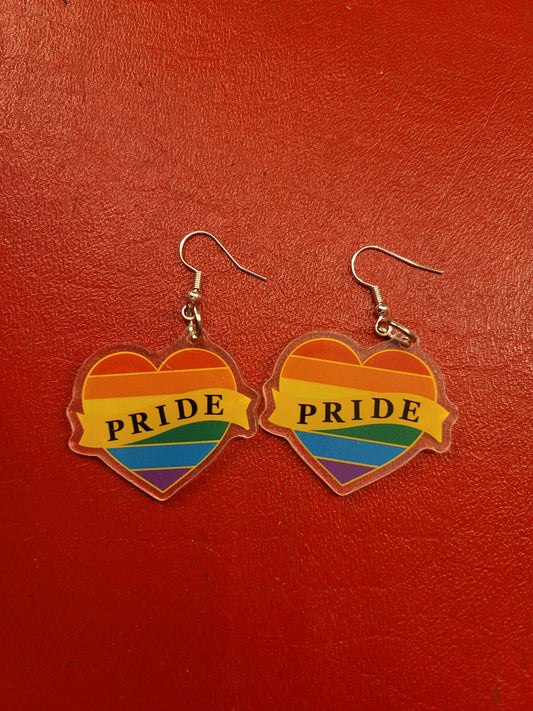 Rainbow Heart Earrings