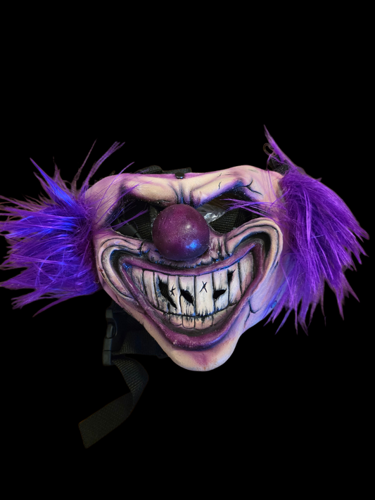 Sweet Tooth Purple Twisted Metal Latex Mask